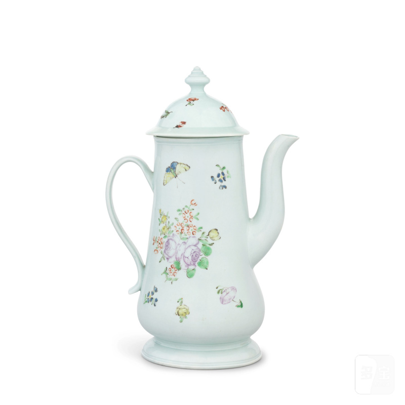 A Liverpool (Richard Chaffers) coffee pot and cover, circa 1756-60 - 图2